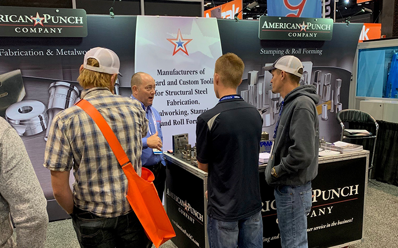 The American Punch Booth at Fabtech 2019 featuring precision tooling